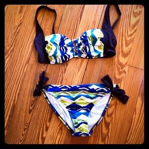 La Blanca Bralette Print Bikini - Size 8